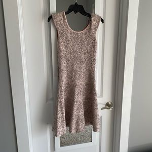 Maje pink fit and flare dress